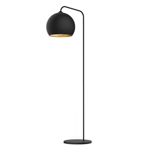 Lampadaire Joe Noir - Doré - Métal - 65 x 170 x 65 cm