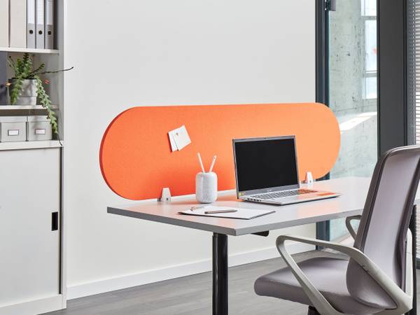 Cloison amovible de bureau SPARKY Orange - 160 x 1 cm