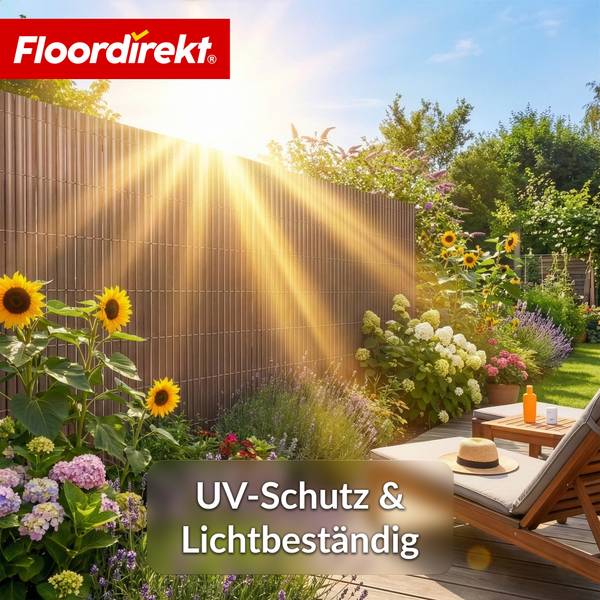 Sichtschutzzaun PVC Braun - 500 x 100 cm