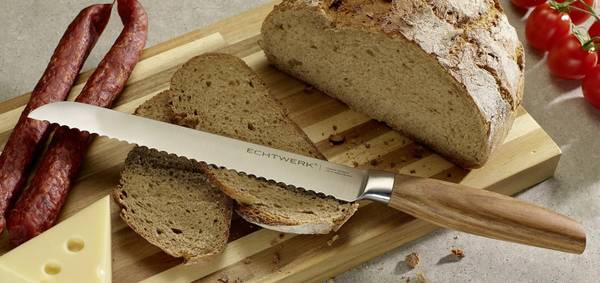 Brotmesser CLASSIC EDITON EW-SM-0335 Braun - Silber - Akazie - Stahl - 3 x 3 x 34 cm