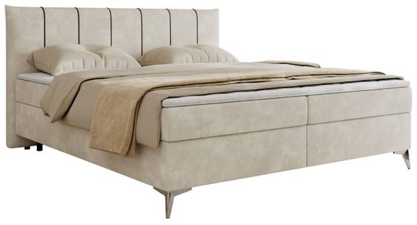 Boxspringbett DRINEA Beige - H3 - Liegefläche Breite: 180 cm