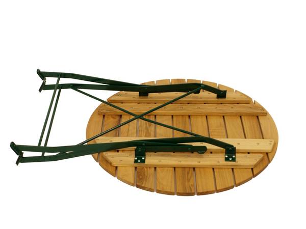 Set Passau 3-teilig Braun - Grün - Robinie - Stahl - 77 x 72 x 77 cm