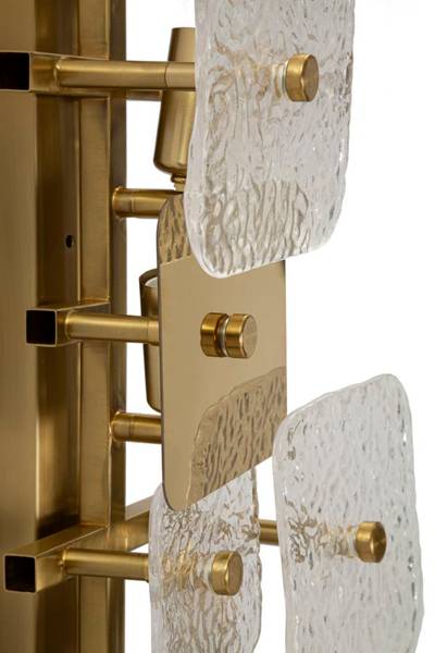Wandleuchte Glassy Gold - Glas - 24 x 76 x 13 cm