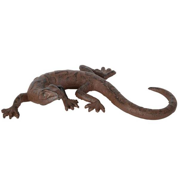 Gartenfigur Eidechse Braun - Metall - 19 x 3 x 10 cm