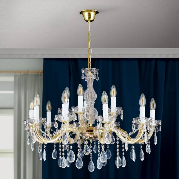 Lustre MARIE CLAIRE Doré - Métal - 70 x 46 x 70 cm