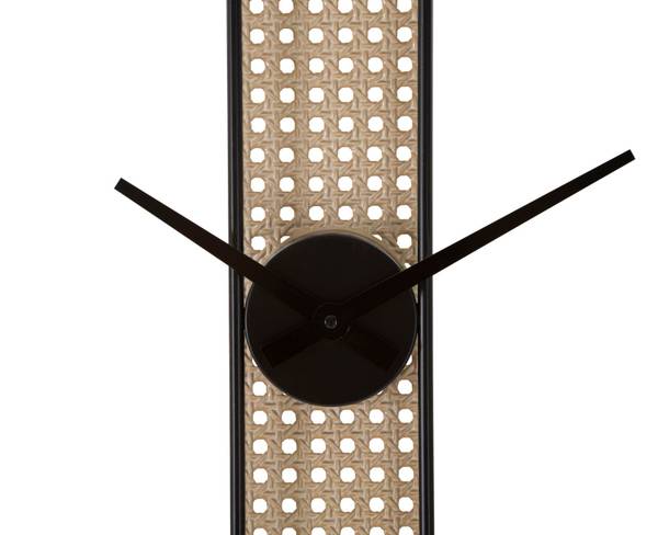 Wanduhr Ribby Schwarz - Metall - 5 x 60 x 60 cm