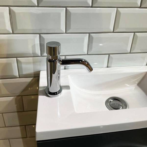 Mitigeur lave-mains Cilindro Gris - Métal - 4 x 14 x 9 cm