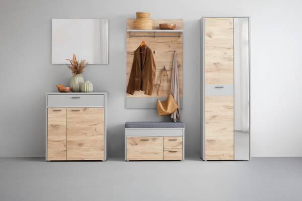 Garderobenschrank DYNAMIC Braun - Holzwerkstoff - 65 x 197 x 37 cm