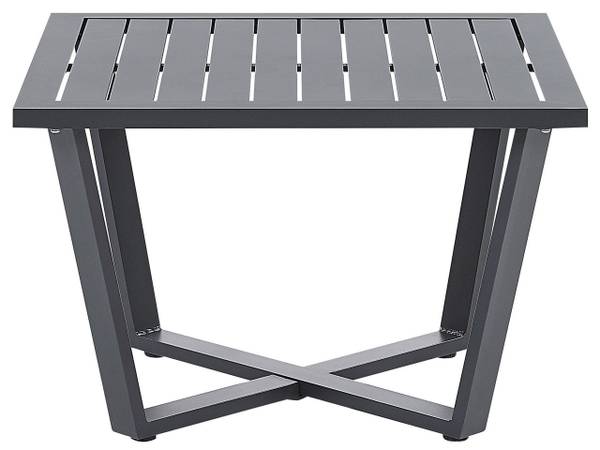 Lounge Set VIZZINI 2-tlg Schwarz - Grau - Metall - 200 x 36 x 200 cm