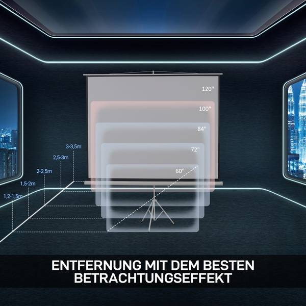 Beamer Leinwand 001-008 Weiß - Kunststoff - 1 x 152 x 203 cm