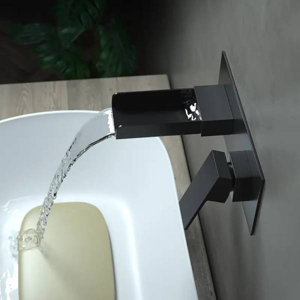 Waschbecken wasserhahn 007 Schwarz - Messing - 23 x 10 x 14 cm