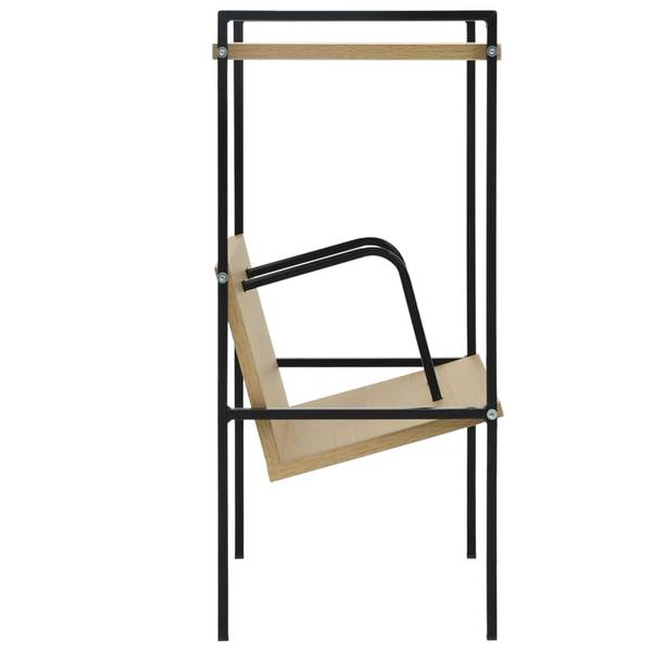 Bücherregal 3002406 Schwarz - Braun - Stahl - 28 x 59 x 52 cm