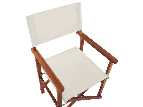Chaise de jardin CINE Marron - Blanc - Profondeur : 50 cm