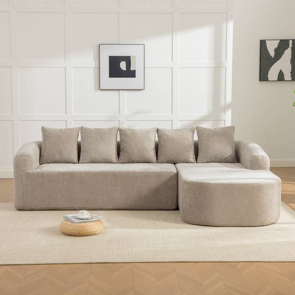 Ecksofa Min-Tru-Art Grau - Textil - 270 x 81 x 172 cm