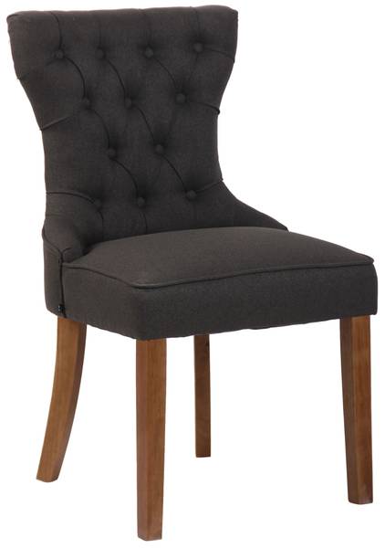 Eetkamerstoelen Franca set van 4 lavagrijs - textiel