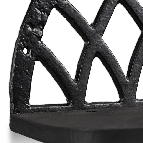 3 x Schlüsselbrett mit Ablage schwarz Schwarz - Gusseisen - 27 x 23 x 12 cm