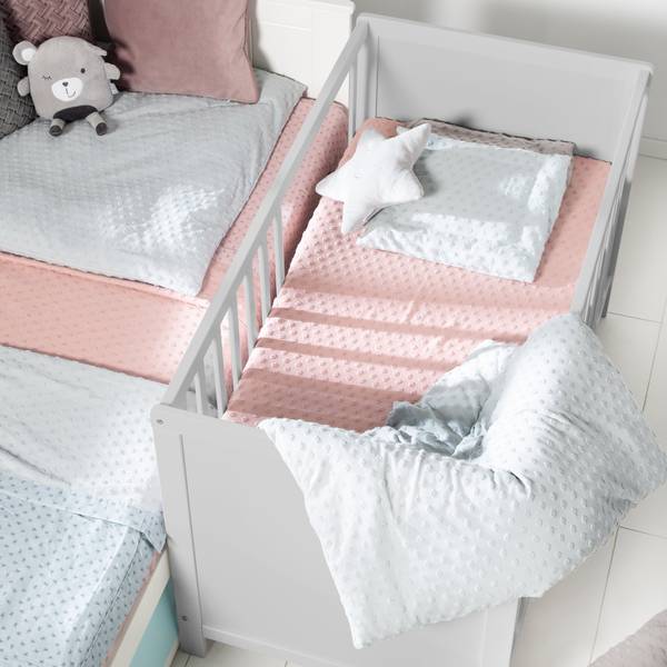 Babyzimmer Set Hamburg 2-teilig Grau - Polyester PVC