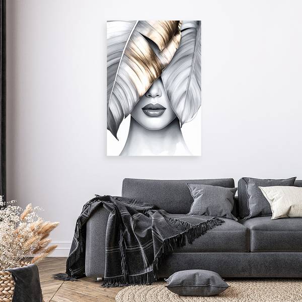 Canvas schilderij Vrouw 80 x 120 cm
