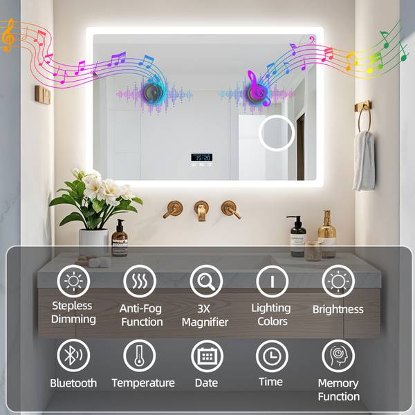 Badspiegel LED Luxtune 100 x 70 cm