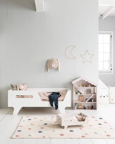 Kinderteppich PUNKTEN Weiß - Textil - 120 x 1 x 170 cm