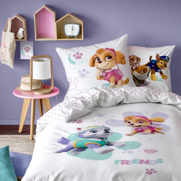 Bettwäsche Paw Patrol Skye Everest Weiß - Textil - 135 x 200 x 1 cm