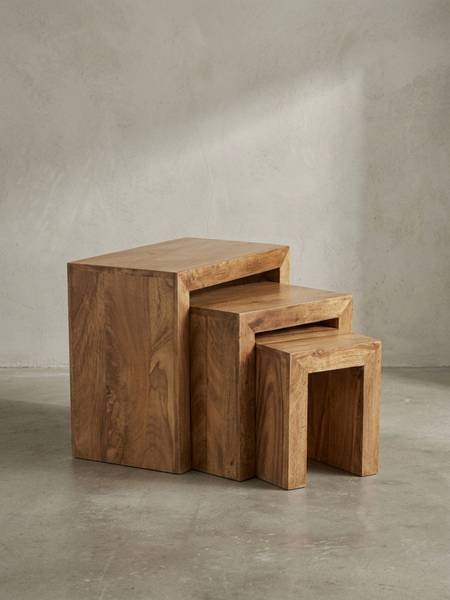 Satztisch NAKO 3er-Set Beige