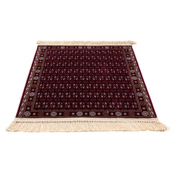 Orientteppich Afghan Mauri Rot - Naturfaser - 100 x 1 x 100 cm