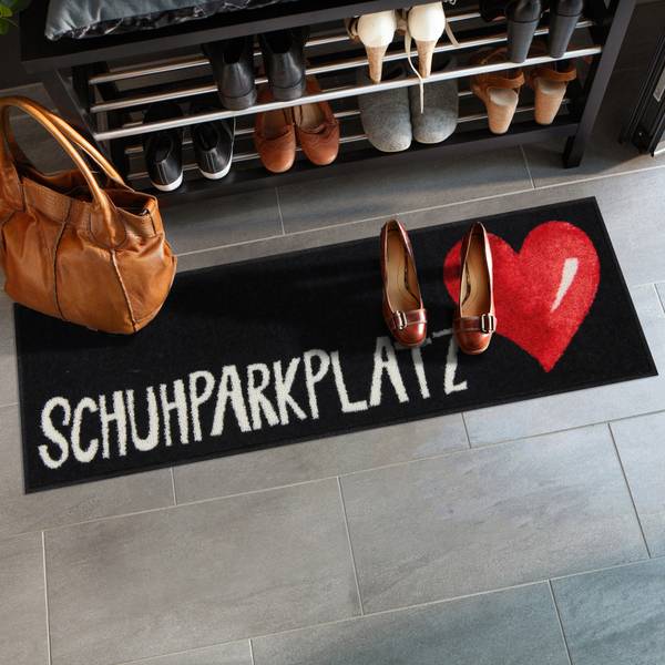 Fußmatte 208629 Schwarz - Rot - Textil - 30 x 1 x 100 cm