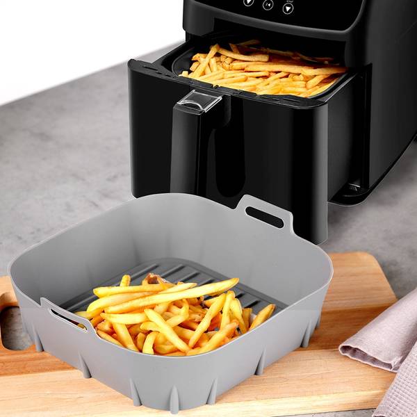 Einsatz für Heißluftfritteuse 279036 Grau - Silikon - 22 x 7 x 22 cm