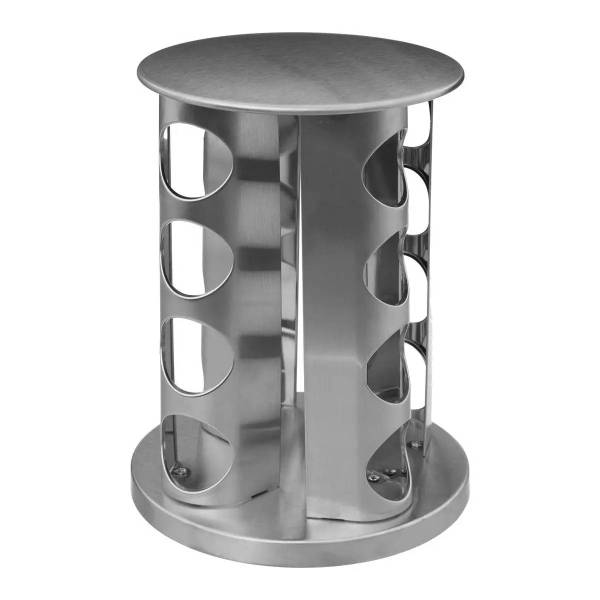 Drehgestell für 16 Gewürzdosen BASIC Silber - Glas - 19 x 28 x 19 cm