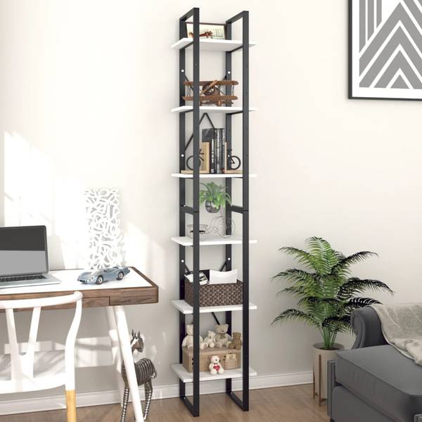 Bücherregal D5419 Weiß - Holzwerkstoff - 30 x 210 x 40 cm