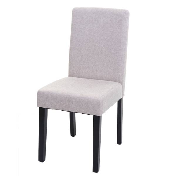 Eetkamerstoel Littau met opschrift beige - zwart