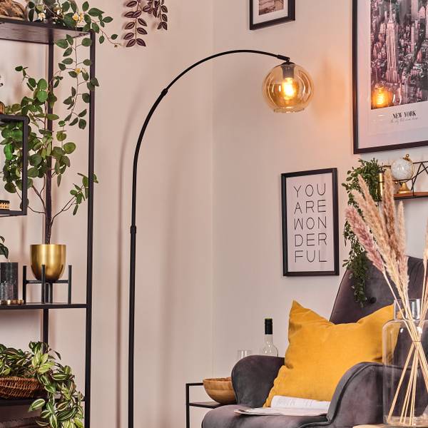 Stehlampe Cesaro Orange - Aluminium - Klarglas - Marmor - 101 x 185 x 72 cm
