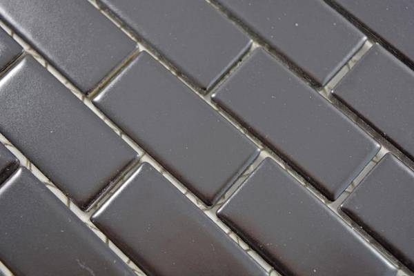 Mosaikfliesen 24-04BM Schwarz - Keramik - 30 x 30 x 30 cm