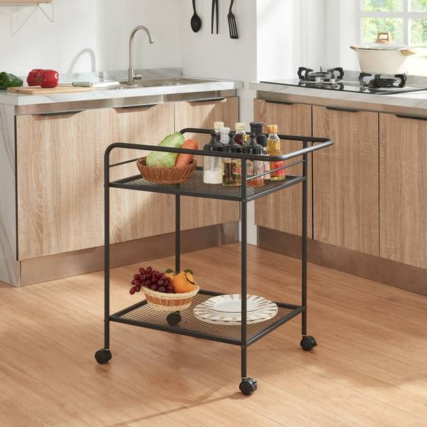 Servierwagen Hole Schwarz - Graumetallic