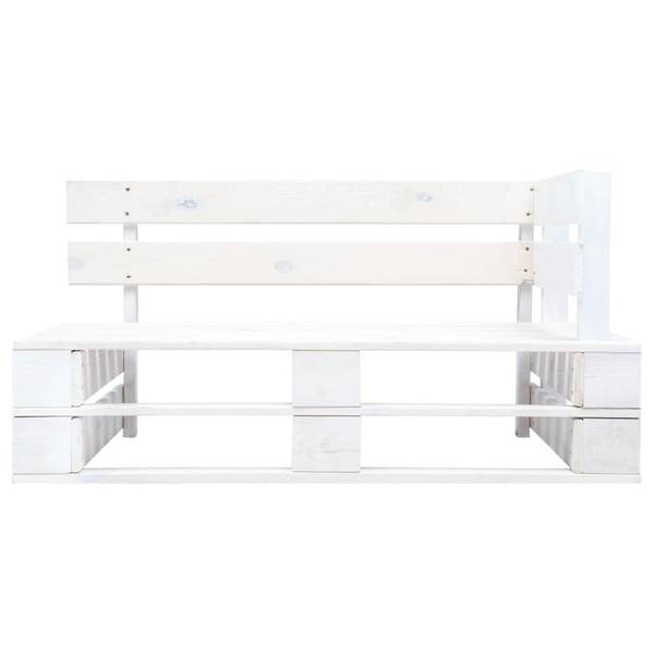 Banc palette 297703 Blanc - Pin - 110 x 55 x 65 cm