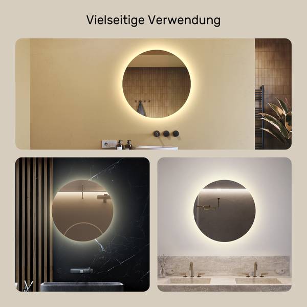 LED-Badezimmerspiegel MAG147 Spiegelglas - 60 x 60 x 1 cm