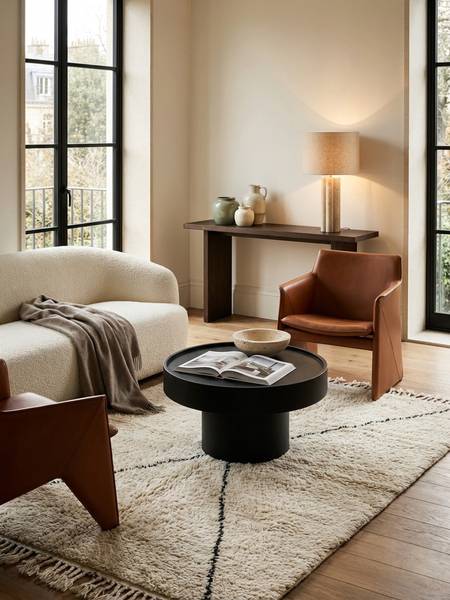 Couchtisch SETUBAL Schwarz - Eisen - 60 x 36 x 60 cm