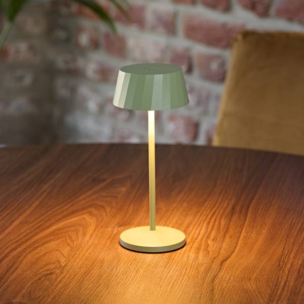 Akku-Tischleuchte Facetta Salbei