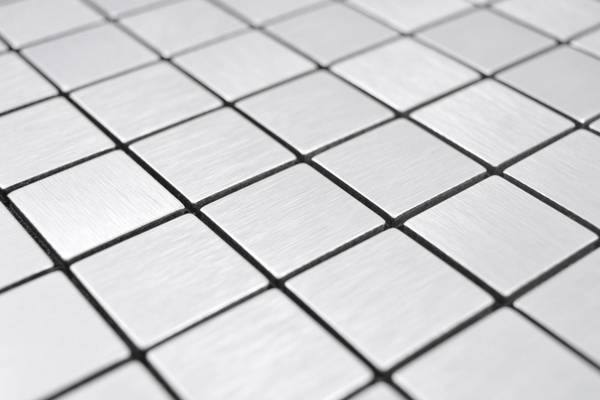 Mosaikfliesen 200-L7S Selbstklebend Silber - Metall - 29 x 29 x 29 cm