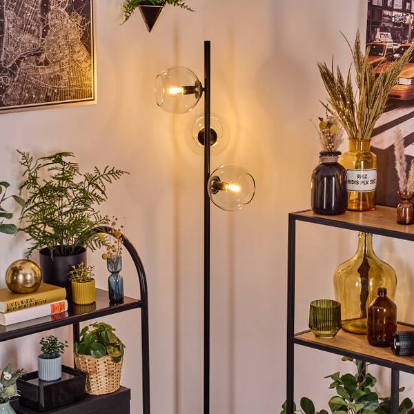 Stehlampe Cesaro Aluminium - Klarglas - 36 x 160 x 95 cm