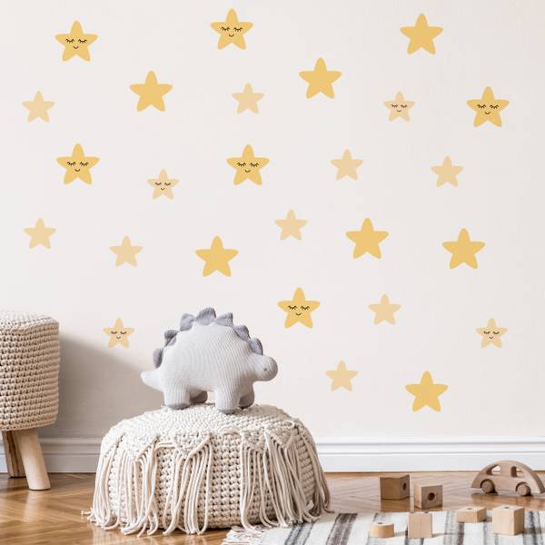 Aufkleber Sternchen 40er Set Gelb - 120 x 60 x 60 cm