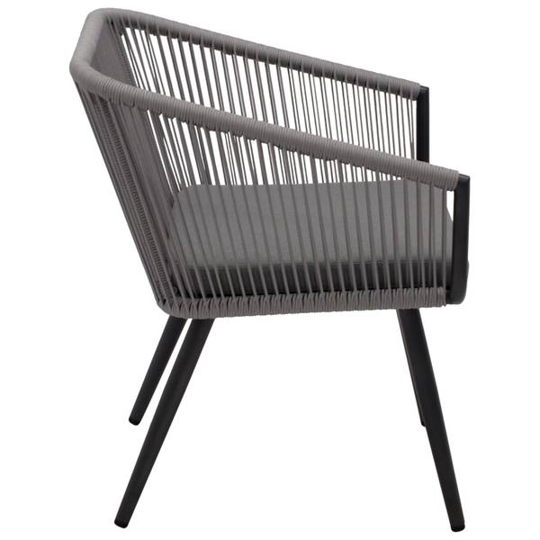 Gartenstuhl RIVA (2er Set) Grau - Aluminium - 58 x 79 x 68 cm