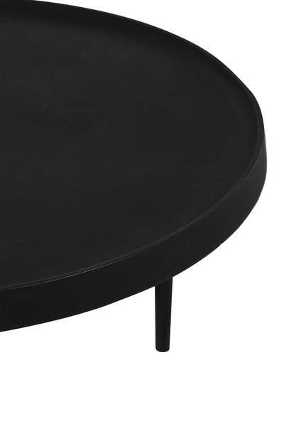 Couchtisch TOBIAS 2-er Set Schwarz - Metall - 75 x 44 x 75 cm