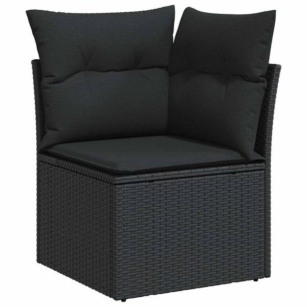 Loungeset 3036795-1 set van 7 zwart