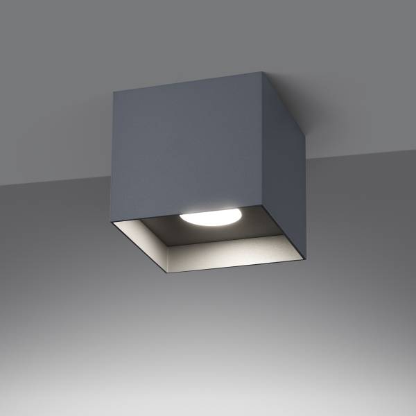 Deckenlampen Hati Grau - Aluminium - 12 x 11 x 12 cm