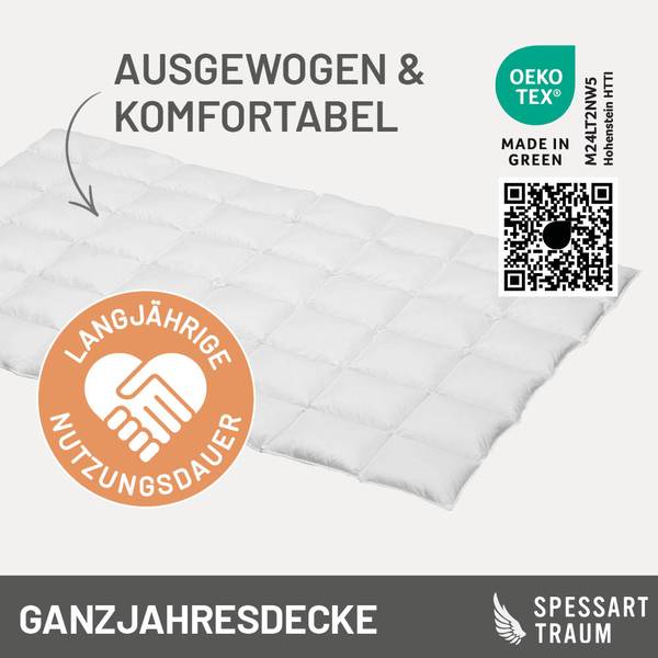 Daunendecke Saphir 200 x 200 cm - Ganzjahr