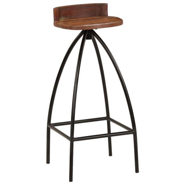 Tabouret de bar 245264 (lot de 2) Marron - Acier - 40 x 82 x 40 cm
