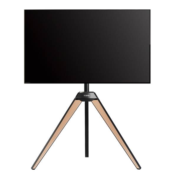 TV Ständer im Staffelei Design Braun - Metall - Massivholz - 52 x 134 x 94 cm