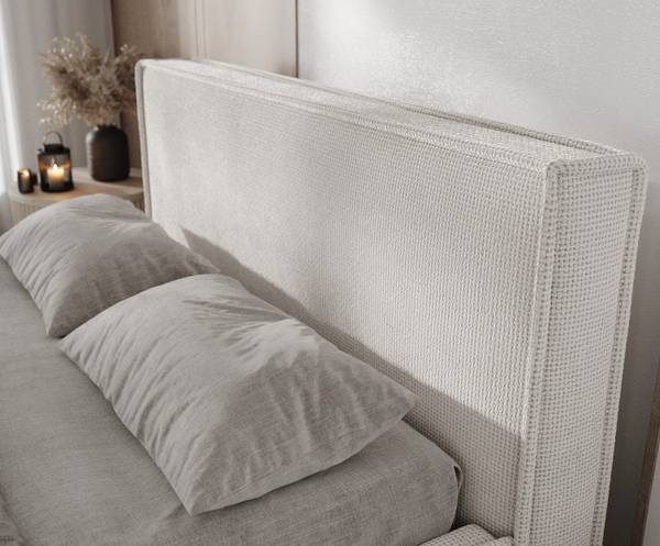 Polsterbett Sato mit Stauraum 180x200Bon Creme - Liegefläche Breite: 180 cm
